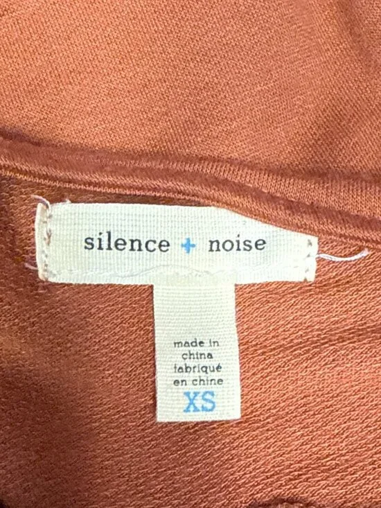 Silence + Noise Cold Shoulder Top Women's XS Rust Brown Knit Rayon Blend - Picture 8 of 10